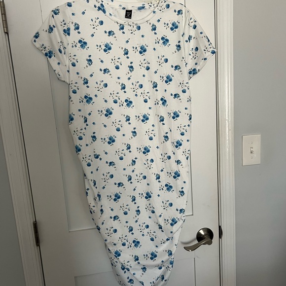 SHEIN Dresses & Skirts - SHEIN Blue Floral Maternity Dress